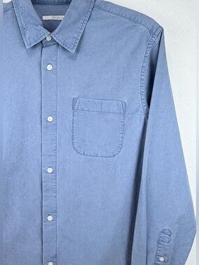 ZARA Men's Pale Blue Casual Button-Down Shirt Size XL